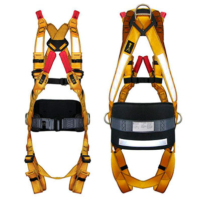 Cinturão Paraquedista 4 Conexões e Proteção Lombar